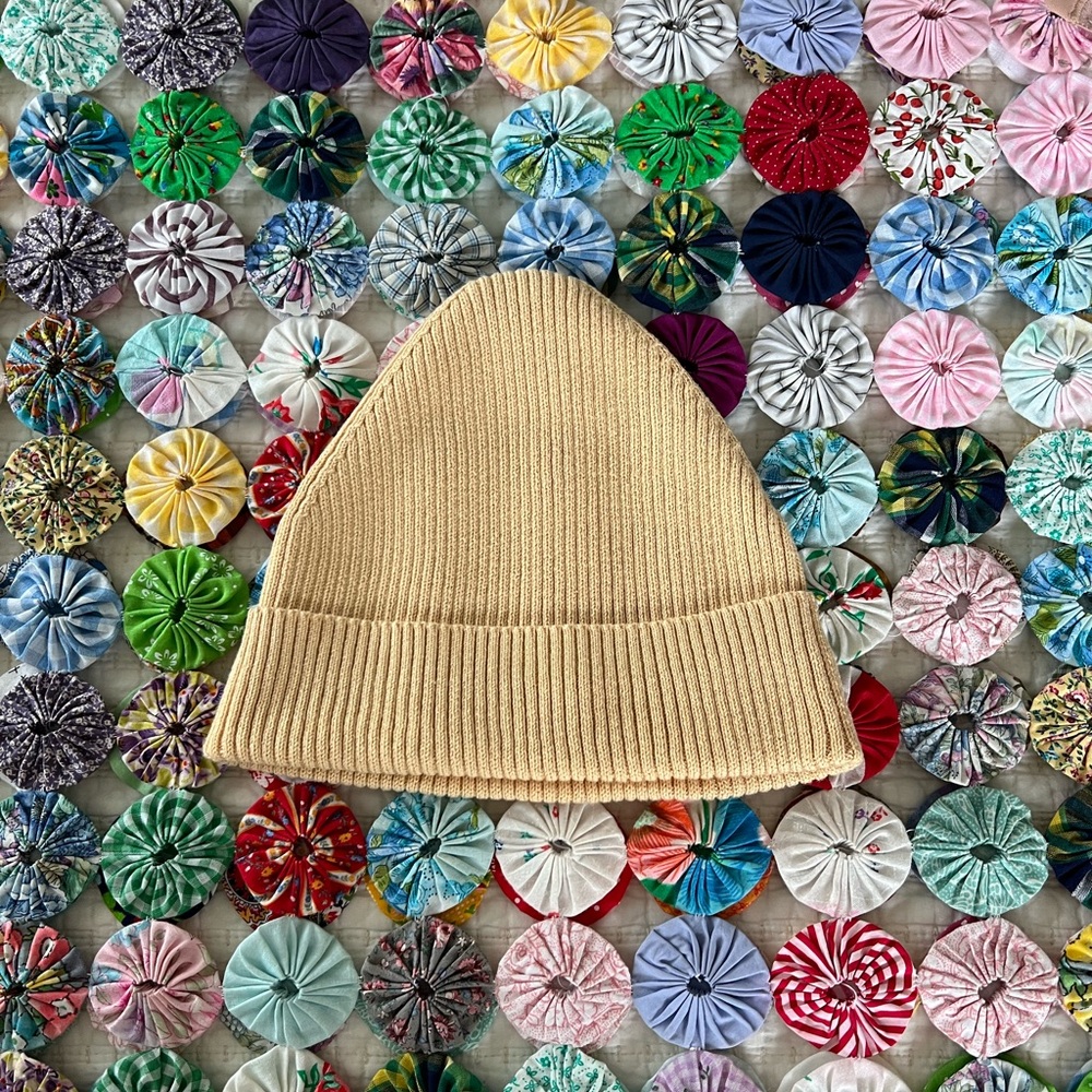 Brand New James Street Co. Adult Cotton Port Beanie in Butter
